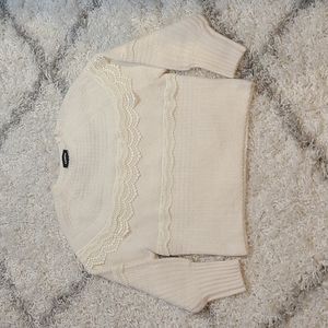 Express Scalloped Trim Sweater